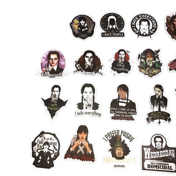 Wednesday Addams Assorted Stickers 23 Stickers - Picture 6 of 8